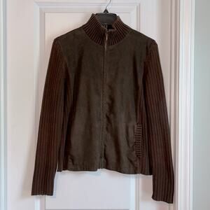Jones New York Brown Sweater Jacket